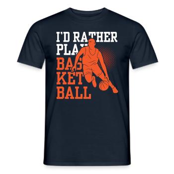 Je préfère jouer les joueurs de l’équipe de basket-ball - T-shirt homme - marine - Devant - AI Model Male 178 light (178cm)