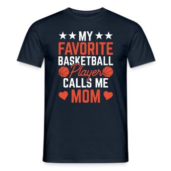 Mein Lieblings Basketballspieler Nennt Mich Mama - Männer T-Shirt - Navy - Vorne - AI Model Male 178 light (178cm)