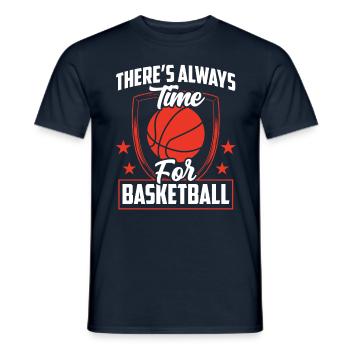 C’est toujours l’heure pour les joueurs de l’équipe de basketball - T-shirt homme - marine - Devant - AI Model Male 178 light (178cm)