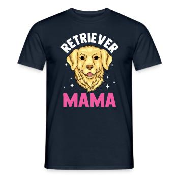 Retriever Maman Fille Chien de compagnie Retrievers - T-shirt homme - marine - Devant - AI Model Male 178 light (178cm)