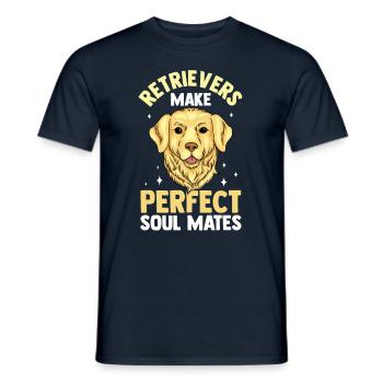 Retriever Sind Perfekte Seelenverwandte Hund - Männer T-Shirt - Navy - Vorne - AI Model Male 178 light (178cm)