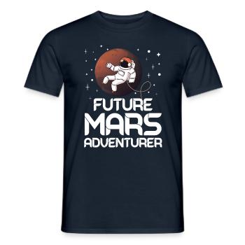 Future Mars Adventurer Astronaut Planet - Men's T-Shirt - navy - Front - AI Model Male 178 light (178cm)