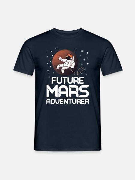 Future Mars Adventurer Astronaut Planet - Men's T-Shirt - navy
