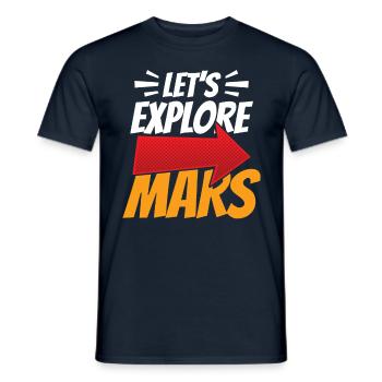 Erforschen Wir Den Mars Astronaut Planet Weltraum - Männer T-Shirt - Navy - Vorne - AI Model Male 178 light (178cm)