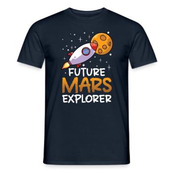 Future Mars Explorer Planet Astronaut - T-shirt homme - marine - Devant - AI Model Male 178 light (178cm)