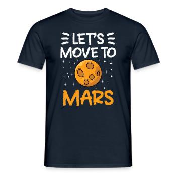 Departure to Mars Astronaut Planet Space - Men's T-Shirt - navy - Front - AI Model Male 178 light (178cm)