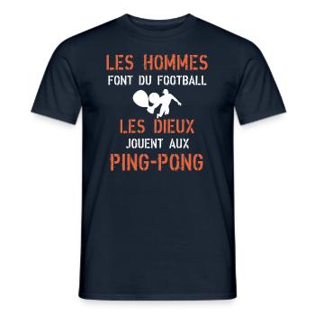 les dieux jouent au ping-pong - T-shirt homme - marine - Devant - AI Model Male 178 light (178cm)