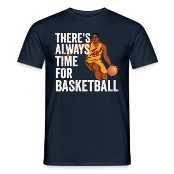 C’est toujours l’heure pour l’équipe des joueurs de basket-ball - T-shirt homme - marine - Devant - AI Model Male 178 light (178cm)