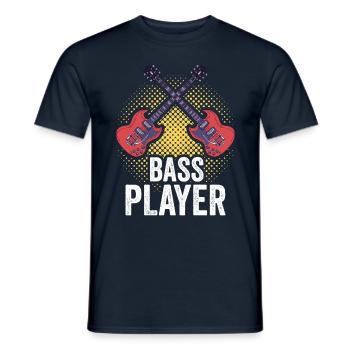 Bassist Bass Bass Guitarist Bass Guitar Musician - Men's T-Shirt - navy - Front - AI Model Male 178 light (178cm)