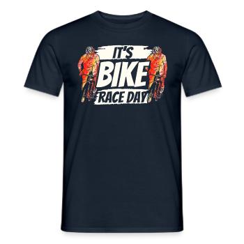 Es Ist Der Tag Des Radrennens Fahrrad Radrennen - Männer T-Shirt - Navy - Vorne - AI Model Male 178 light (178cm)