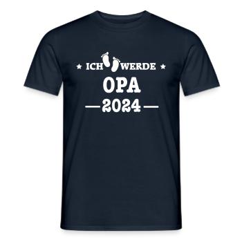 Ich werde Opa 2024 - Babyfüsse mit Loading Screen - Männer T-Shirt - Navy - Vorne - AI Model Male 178 light (178cm)