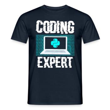 Coding Expert Coder Programming Programmer - Men's T-Shirt - navy - Front - AI Model Male 178 light (178cm)