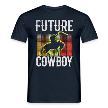 Future Cowboy Sayings Cowboys Texas Cute - Men's T-Shirt - navy - Front - AI Model Male 178 light (178cm)
