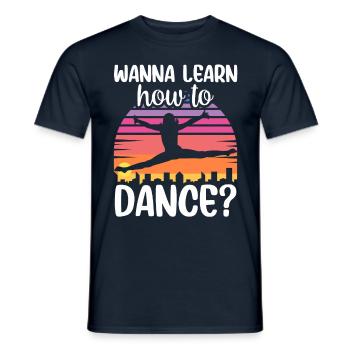 Voulez-vous apprendre à danser professeur de danse à l’école de danse - T-shirt homme - marine - Devant - AI Model Male 178 light (178cm)