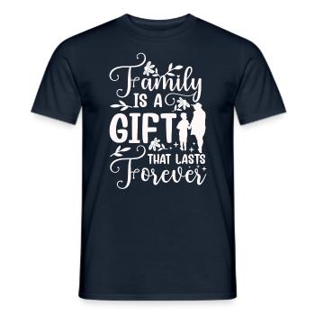 La famille est un cadeau qui dure pour toujours Proches - T-shirt homme - marine - Devant - AI Model Male 178 light (178cm)