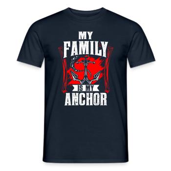 Meine Familie Ist Mein Anker Familientreffen - Männer T-Shirt - Navy - Vorne - AI Model Male 178 light (178cm)