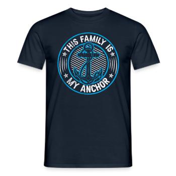 Diese Familie Ist Mein Anker Familientreffen - Männer T-Shirt - Navy - Vorne - AI Model Male 178 light (178cm)