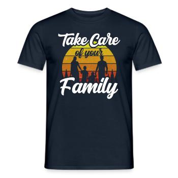 of your family family reunion - Men's T-Shirt - navy - Front - AI Model Male 178 light (178cm)