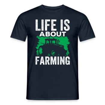 La vie est une question d’agriculture, d’agriculteur, d’agriculteur - T-shirt homme - marine - Devant - AI Model Male 178 light (178cm)
