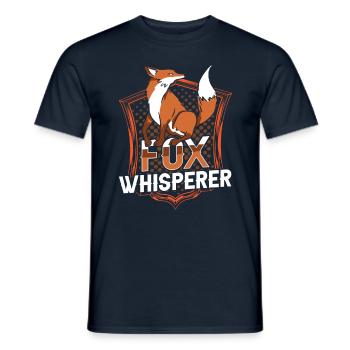 Fox Whisperer Fox Whisperer Animal Foxes Sayings - Men's T-Shirt - navy - Front - AI Model Male 178 light (178cm)