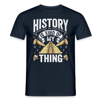 History is my thing Profession Historian Historian - Men's T-Shirt - navy - Front - AI Model Male 178 light (178cm)