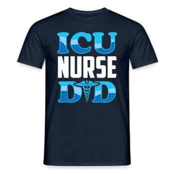 Infirmière en soins intensifs Papa Soins intensifs - T-shirt homme - marine - Devant - AI Model Male 178 light (178cm)