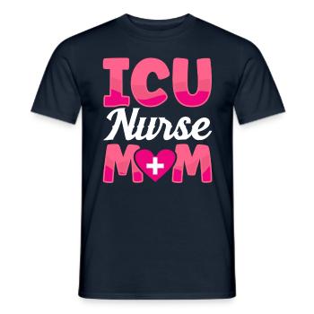 Infirmière en soins intensifs Maman Soins intensifs - T-shirt homme - marine - Devant - AI Model Male 178 light (178cm)