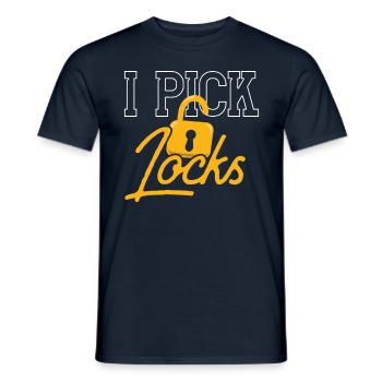 I Pick Locks Lock Lock Picking Knacker - T-shirt homme - marine - Devant - AI Model Male 178 light (178cm)