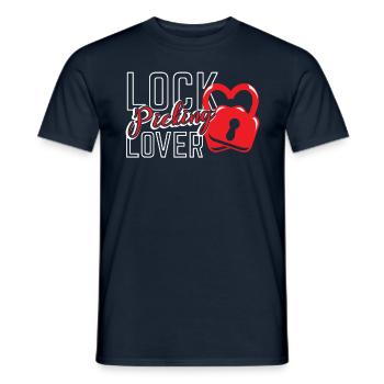 Lock Picking Lover Cracking Cracker Lock - T-shirt homme - marine - Devant - AI Model Male 178 light (178cm)