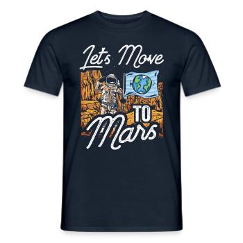 Departure to Mars Space Planet Astronaut - Men's T-Shirt - navy - Front - AI Model Male 178 light (178cm)