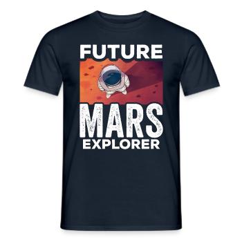 Zukünftiger Mars Erforscher Planet Astronaut - Männer T-Shirt - Navy - Vorne - AI Model Male 178 light (178cm)