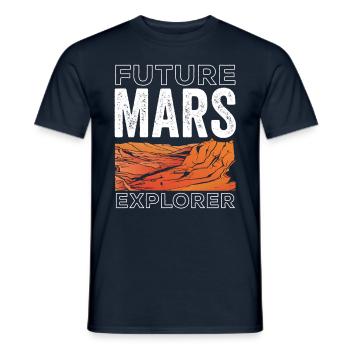Zukünftiger Mars Erforscher Astronaut Planet - Männer T-Shirt - Navy - Vorne - AI Model Male 178 light (178cm)