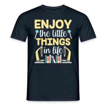 Profitez des petites choses de la vie Microscope - T-shirt homme - marine - Devant - AI Model Male 178 light (178cm)