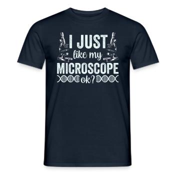 J’aime vraiment mon microscope Microscope - T-shirt homme - marine - Devant - AI Model Male 178 light (178cm)