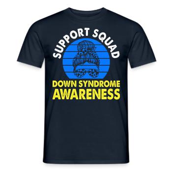 Support Squad Down Syndrome Awareness - Men's T-Shirt - navy - Front - AI Model Male 178 light (178cm)