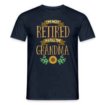 I'm not retired I'm a full-time grandma - Men's T-Shirt - navy - Front - AI Model Male 178 light (178cm)