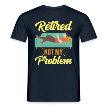 À la retraite n’est plus mon problème de pension - T-shirt homme - marine - Devant - AI Model Male 178 light (178cm)