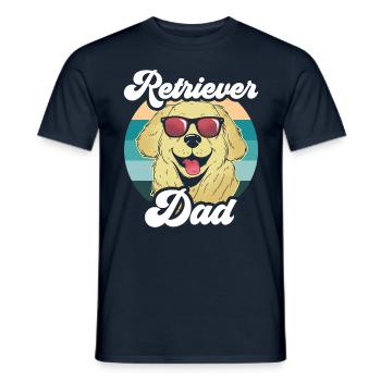 Retriever Papa Retrievers Pet Sayings Dog - Men's T-Shirt - navy - Front - AI Model Male 178 light (178cm)
