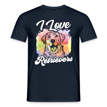 J’adore Retriever Pet Retrievers Dog - T-shirt homme - marine - Devant - AI Model Male 178 light (178cm)