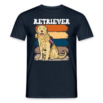 Retriever Diensthund Sprüche Retrievers Haustier - Männer T-Shirt - Navy - Vorne - AI Model Male 178 light (178cm)