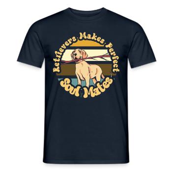 Retriever Sind Perfekte Seelenverwandte Hund - Männer T-Shirt - Navy - Vorne - AI Model Male 178 light (178cm)