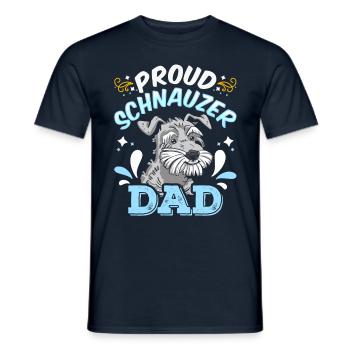 Stolzer Schnauzer Papa Hund Schnauzers Haustier - Männer T-Shirt - Navy - Vorne - AI Model Male 178 light (178cm)