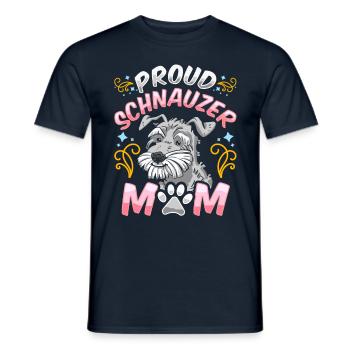 Proud Schnauzer Maman Chien Schnauzers Pet - T-shirt homme - marine - Devant - AI Model Male 178 light (178cm)