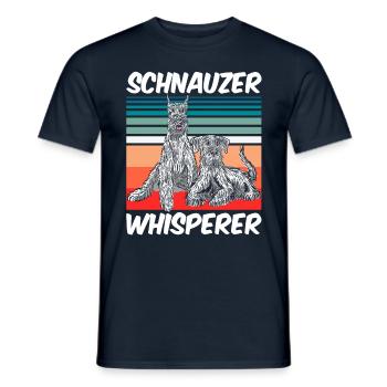 Schnauzer Whispering Dog Schnauzers Pet - Men's T-Shirt - navy - Front - AI Model Male 178 light (178cm)