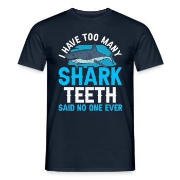 Personne n’a jamais dit trop de dents de requin - T-shirt homme - marine - Devant - AI Model Male 178 light (178cm)
