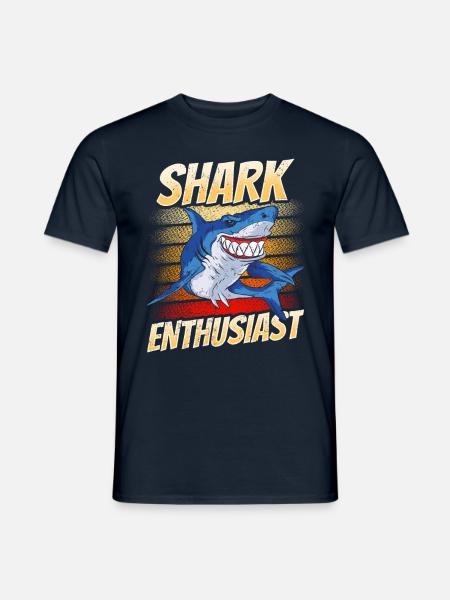 Amateur de requins Dent de requin Requin Requin Plongée Requins - T-shirt homme - marine