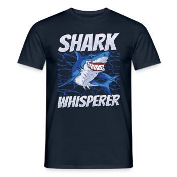 Shark Whisperer Shark Whisperer Shark Tooth Shark Sharks - T-shirt homme - marine - Devant - AI Model Male 178 light (178cm)
