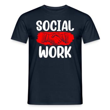 Social Work Social Work Social Worker Profession - Men's T-Shirt - navy - Front - AI Model Male 178 light (178cm)