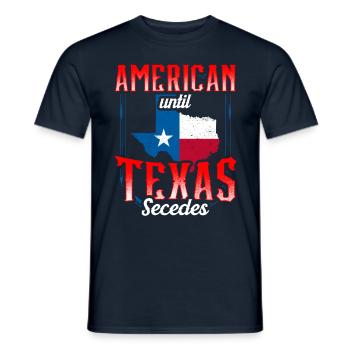 Amerikaner Bis Zur Abspaltung Von Texas Texaner - Männer T-Shirt - Navy - Vorne - AI Model Male 178 light (178cm)