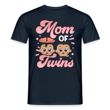 Mutter Von Zwillingen Zwillinge Zwilling Humor - Männer T-Shirt - Navy - Vorne - AI Model Male 178 light (178cm)